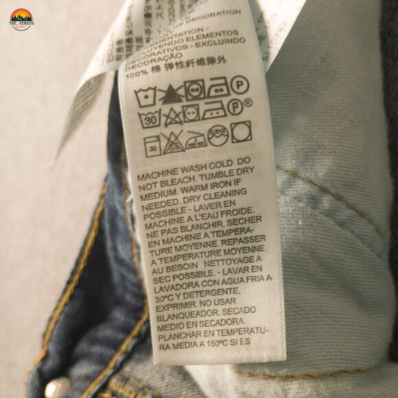 Levi's 505 Jeans Blue Medium Wash Straight Leg Tailored Denim Men's 36X27 - Picture 10 of 11